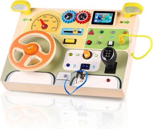 Wooden car driving steering - wooden,