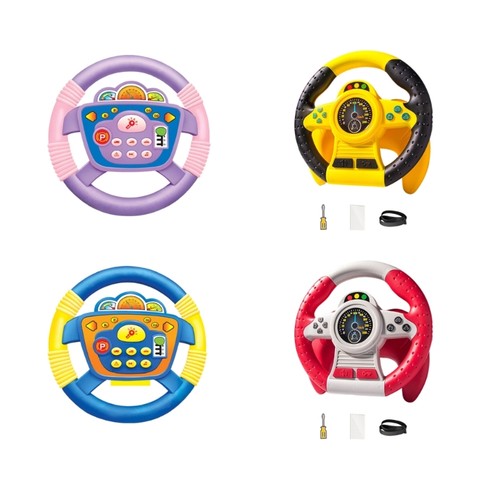 Pink steering wheel toy - pink,
