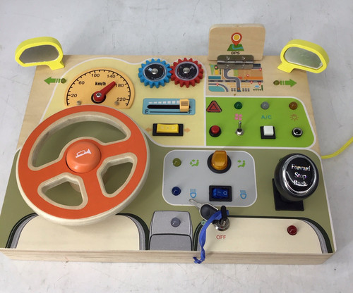 Wooden car driving steering - wooden,