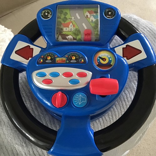 Toy steering wheel with lights - with,