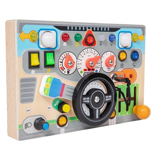 Wooden montessori busy board - montessori,